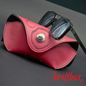 Кожен калъф за очила BRITTBOX GC RED, телешки бланк